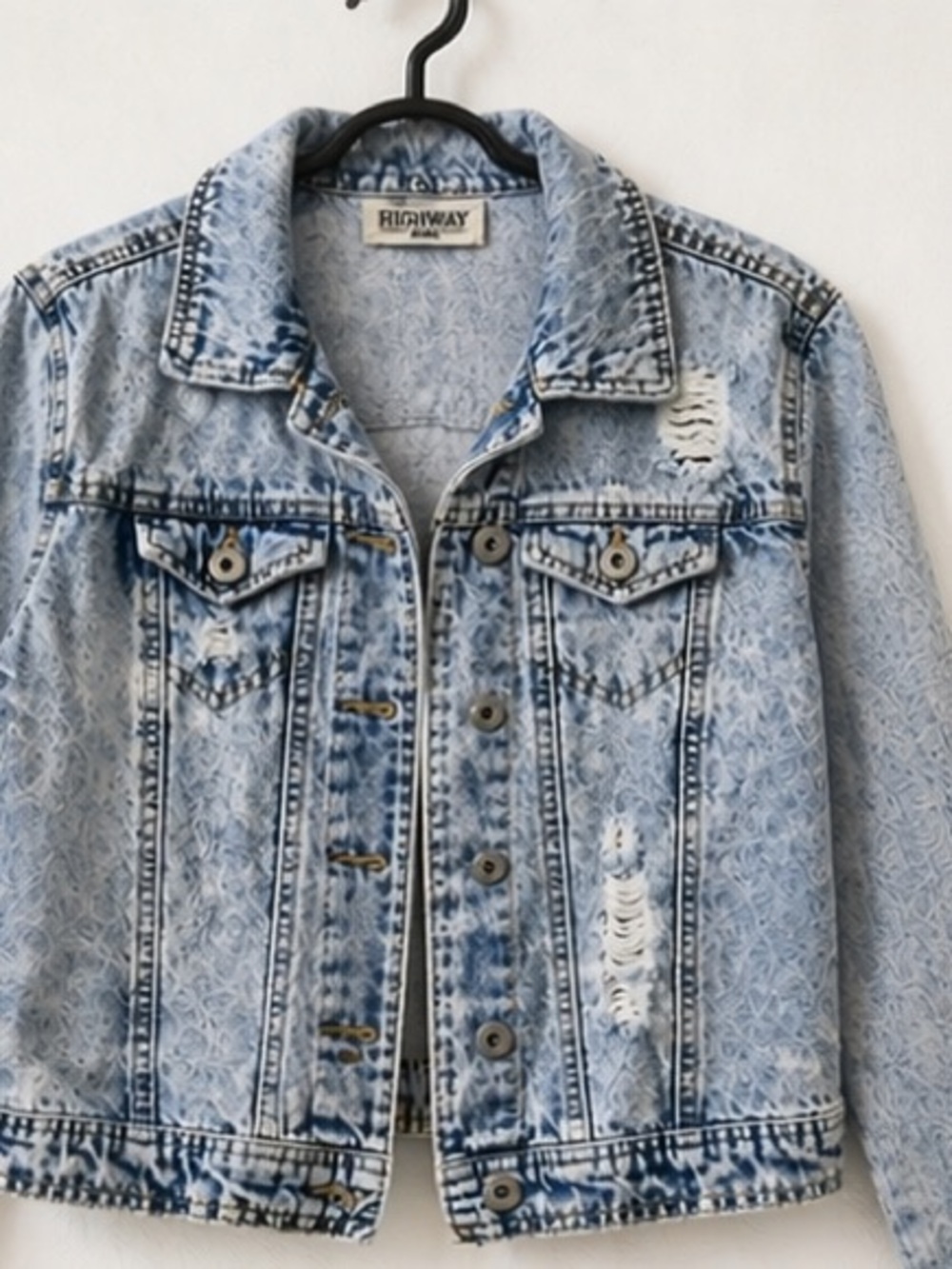 Highway Jeans Light Wash Distressed Denim Jacket